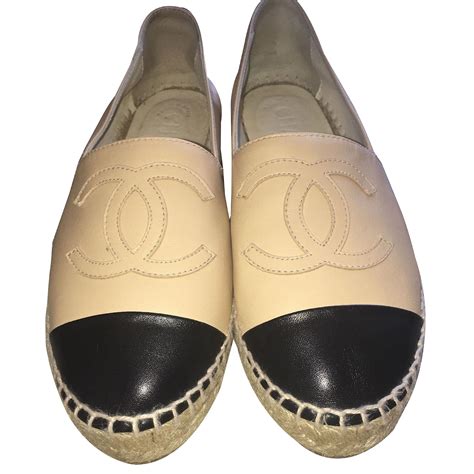 chanel tan espadrilles|authentic chanel espadrilles.